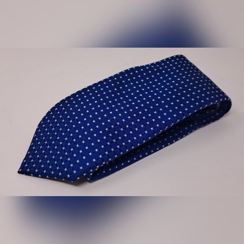Donald Trump Signature Collection Men's Tie Neck Tie Blue Square Dotted Silk 58"